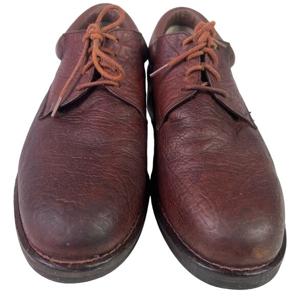 TAUER & JOHNSON Shoes Oxford Mens 12 Brown Handcrafted Leather Lace Up - Picture 4 of 15